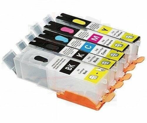 Spongeless Canon Cartridges  5 Refillable ink cartridges for canon MX722 MX922 PGI-250 CLI-251...jpg