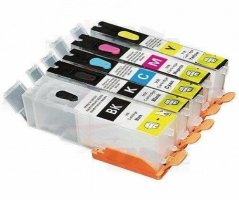 Spongeless Canon Cartridges  5 Refillable ink cartridges for canon MX722 MX922 PGI-250 CLI-251...jpg