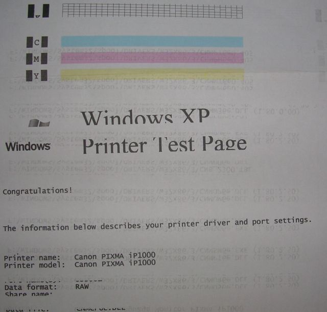 CANON iPixima1000 Black Printing Problem : Horizontal White | PrinterKnowledge - Laser, 3D, Inkjet Printer Help